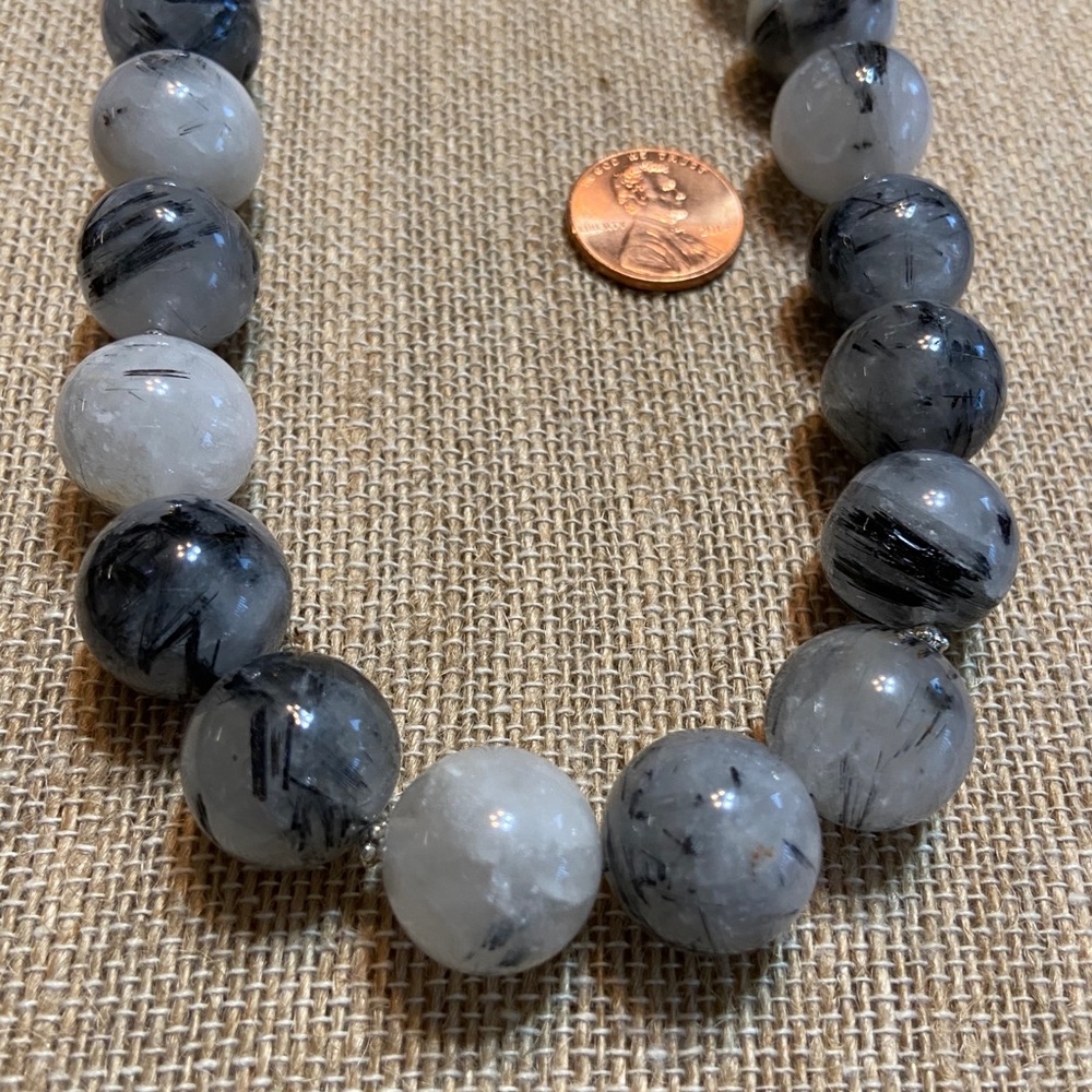 Genuine Rutilated Quartz Necklace - Picture 2 of 6